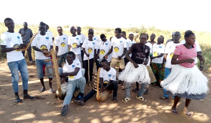 “Voice of Peace” with 30 members formed by the refugees for unity and fighting GBV Photo By Robert Ariaka/Oxfam