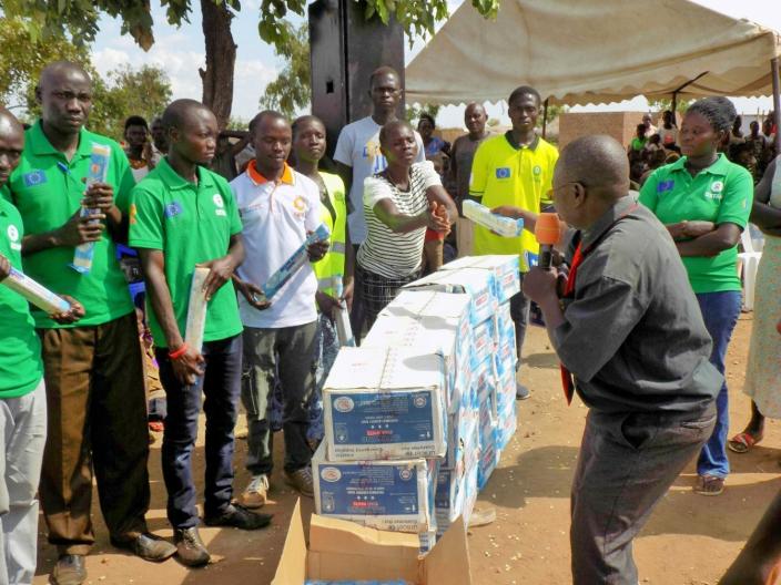 Hygiene promotion champions awarded for their excellence during World Toilet Day celebration.Photo credit: Oxfam Hygiene promotion champions awarded for their excellence during World Toilet Day celebration.Photo credit: Oxfam