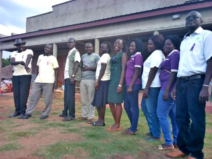 Oxfam staff that attended the reflection in Lamwo photo credit:Oxfam Oxfam staff that attended the reflection in Lamwo