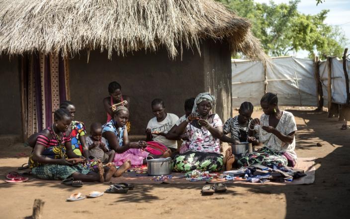 The group gives women the opportunity to make money and a safe space to share their experiences. Photo: Kieran Doherty/Oxfam The group gives women the opportunity to make money and a safe space to share their experiences. Photo: Kieran Doherty/Oxfam