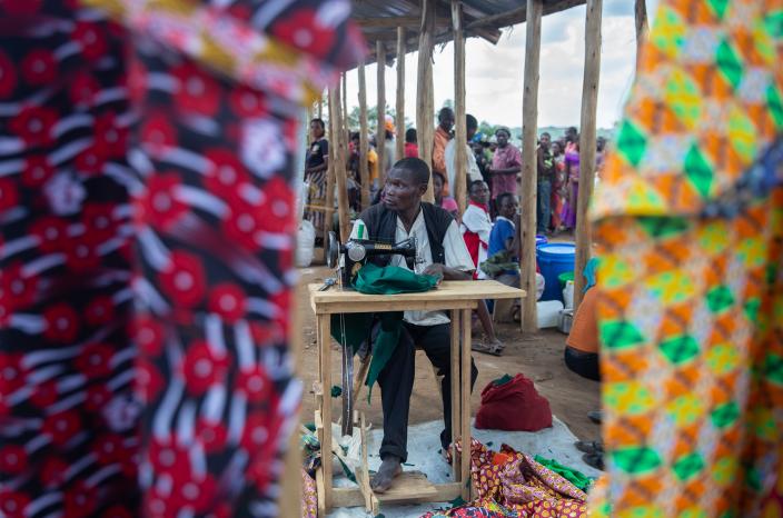 Emmanuel at his workstation. photo credit: Viktorija Jeras/Oxfam