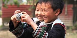 Ethnic children take part in a photovoice project. Credit: Oxfam Vietnam