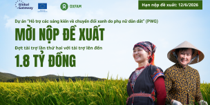 Đợt tài trợ lần thứ hai cho các sáng kiến về chuyển đổi xanh do phụ nữ dẫn dắt
