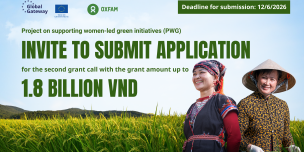 Invitation to submit the second grant applications “Project On Supporting Women-Led Green Initiatives - PWG”