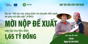 Thông tin đợt tài trợ lần thứ nhất cho các sáng kiến về chuyển đổi xanh do phụ nữ dẫn dắt