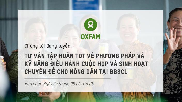 Tư vấn tập huấn ToT về phương pháp và kỹ năng điều hành cuộc họp và sinh hoạt chuyên đề của các tổ nhóm nông dân tại ĐBSCL