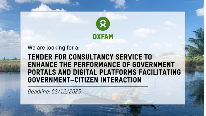 Tender for consultancy service to enhance the performance of government portals and digital platforms facilitating government–citizen interaction