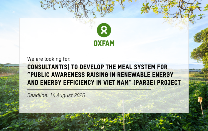 consultant(s) to develop the MEAL system for  “Public Awareness Raising in Renewable Energy  and Energy Efficiency in Viet Nam” (PAR3E) project