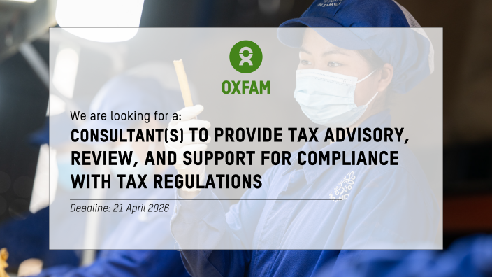 Consultant(s) to provide tax advisory, review, and support for compliance with tax regulations