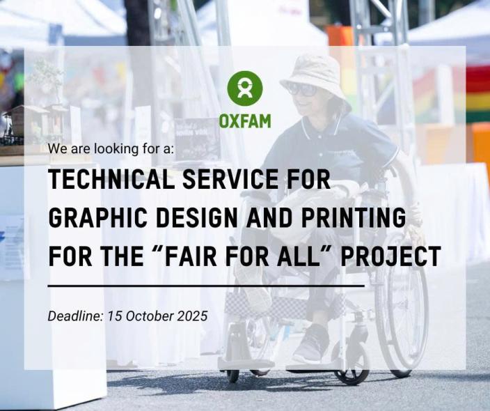 Technical service for graphic design and printing  for the “Fair for All” project