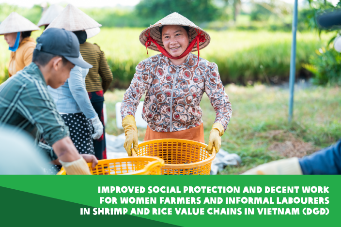 Improved social protection and decent work for women farmers and informal labourers in shrimp and rice value chains in Vietnam (DGD) (2022 - 2026) 