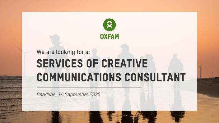 Services of Creative Communications Consultant Oxfam
