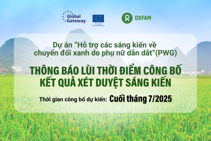 LÙI THỜI ĐIỂM CÔNG BỐ KẾT QUẢ XÉT DUYỆT SÁNG KIẾN PWG