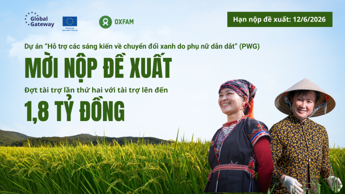 Đợt tài trợ lần thứ hai cho các sáng kiến về chuyển đổi xanh do phụ nữ dẫn dắt