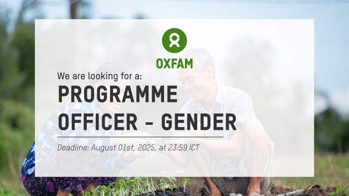 programme officer - gender oxfam in vietnam