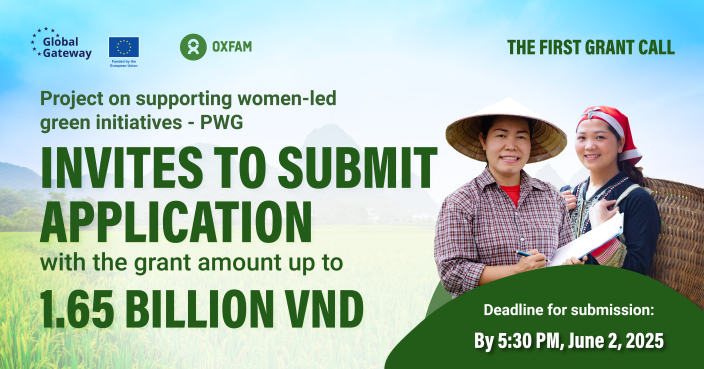 Invitation to submit first grant application - “Project on supporting women-led green initiatives - PWG”