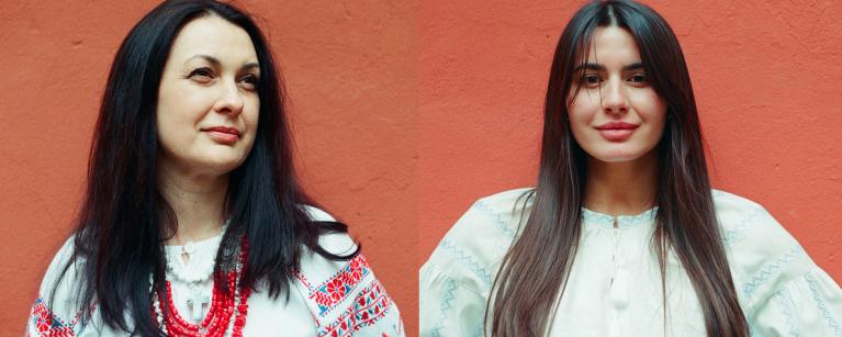 Iryna Dhnovska and Daniela Herhi of F1. Photos by Rhea Catada/Oxfam